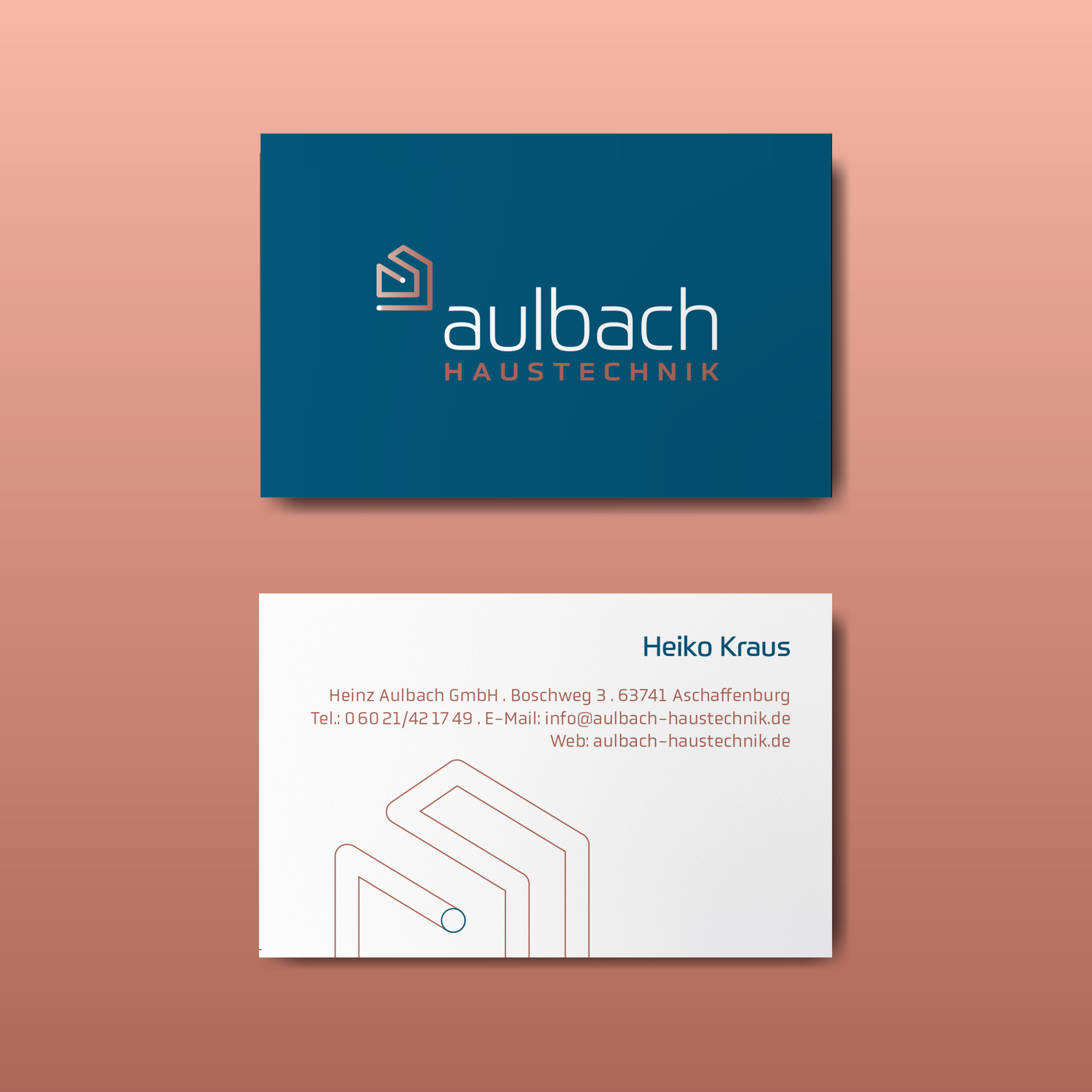 Aulbach Haustechnik Visitenkarten