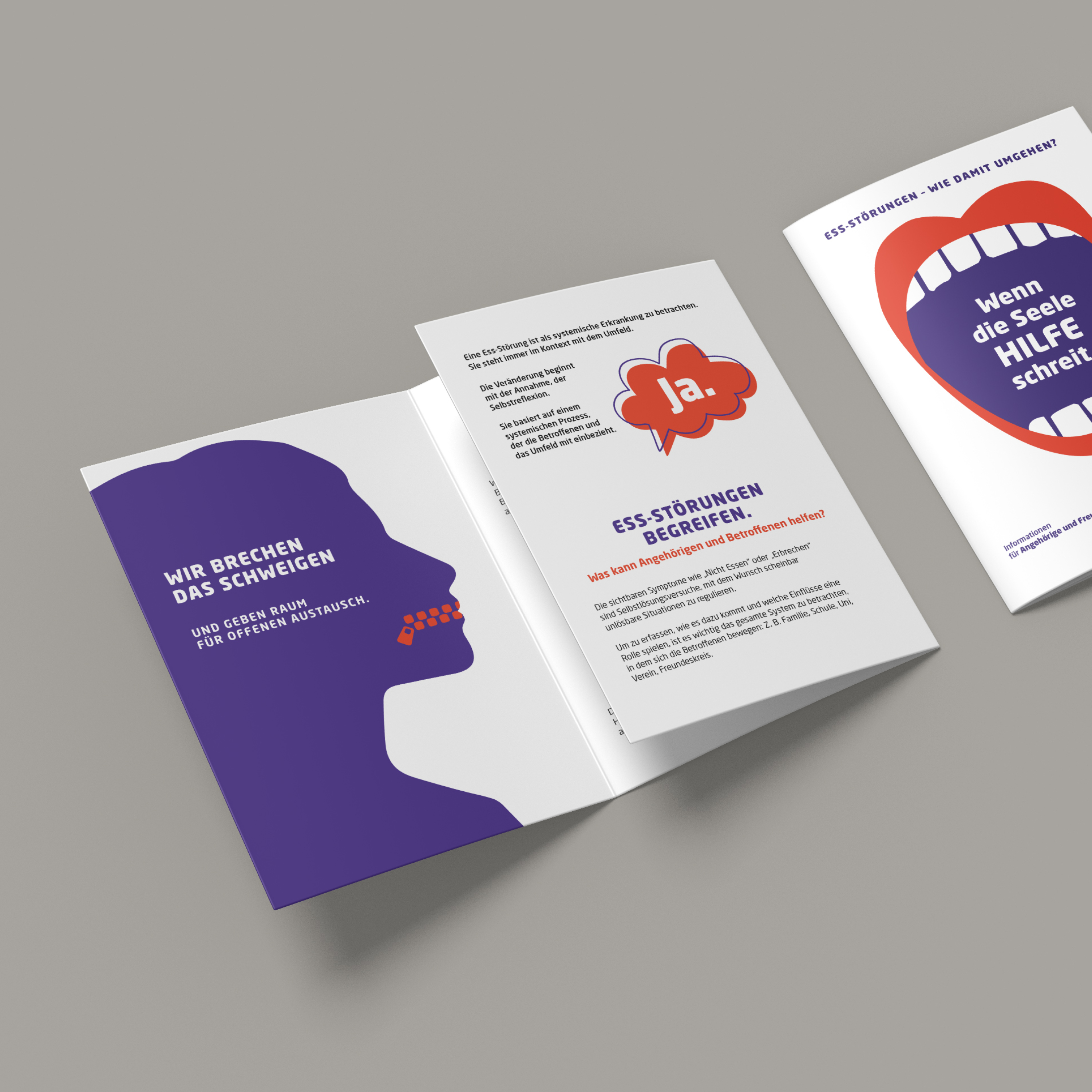 Flyer für Angehörige von Hungrige Herzen – Kommunikation zum Thema Essstörungen