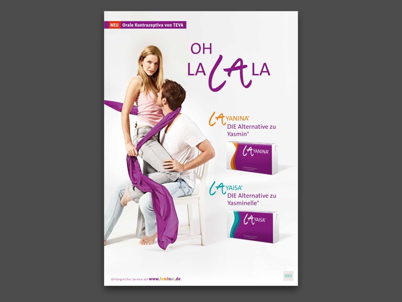 Anzeige und Packaging für Teva LA-Reihe mit LAYanina und LAYaisa