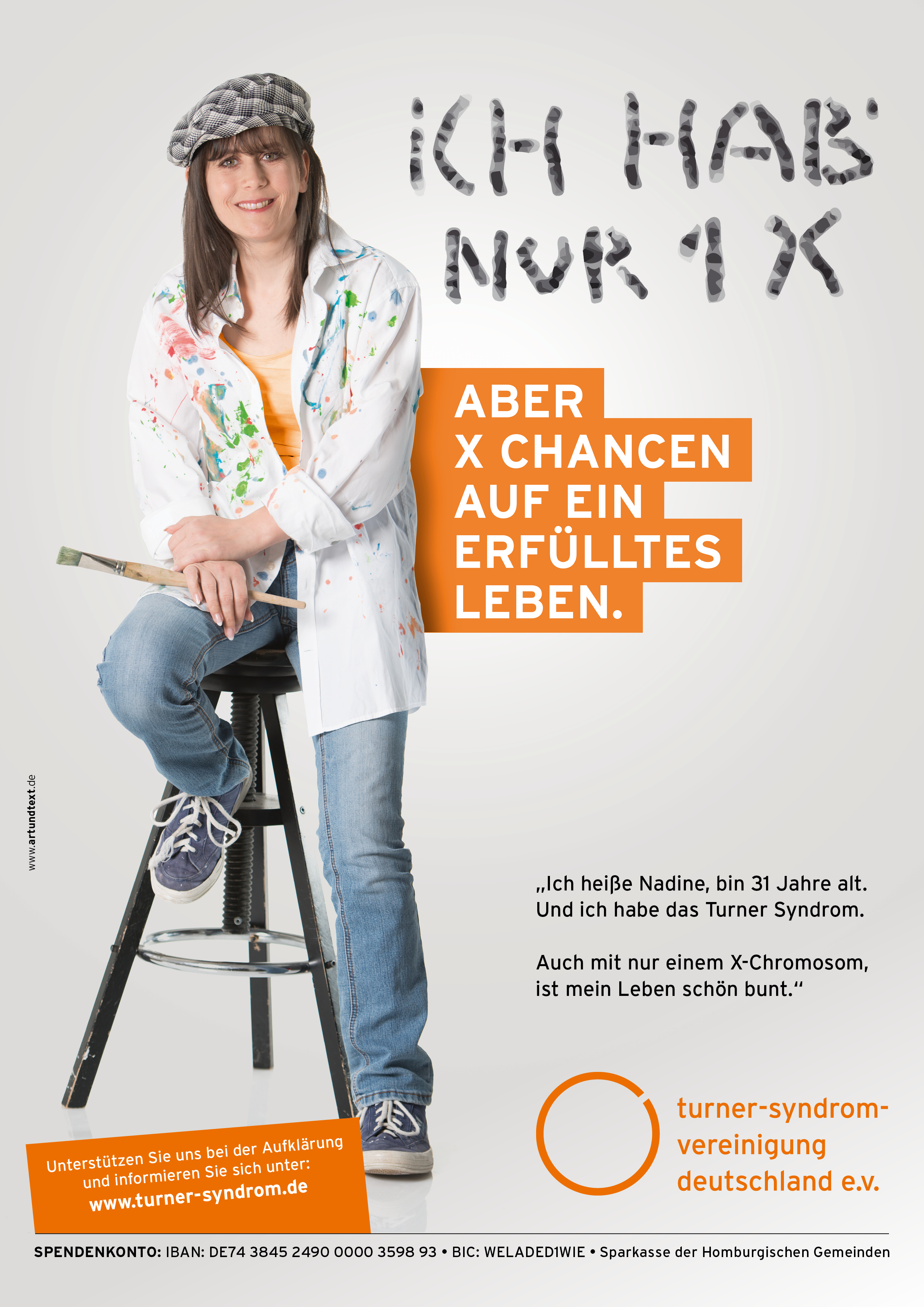 X Chancen Motiv mit erwachsener Frau – Awareness-Kampagne zum Turner-Syndrom