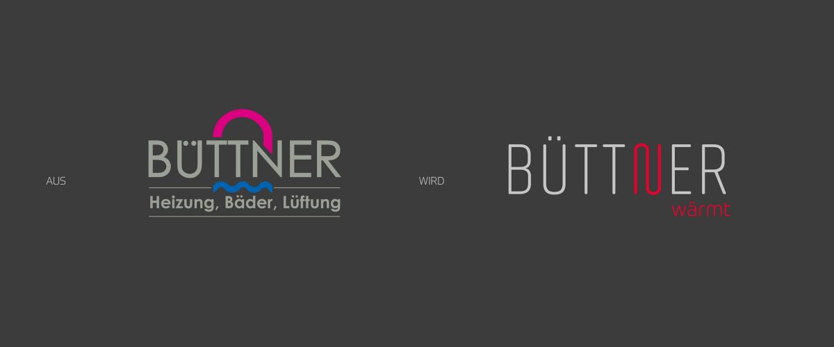 Vorher-Nachher-Vergleich des Logo-Relaunchs der Ewald Büttner GmbH – Corporate Design fürs Handwerk